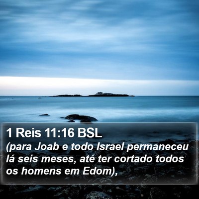 1 Reis 11:16 BSL Bible Verse Image