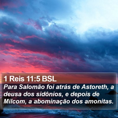 1 Reis 11:5 BSL Bible Verse Image