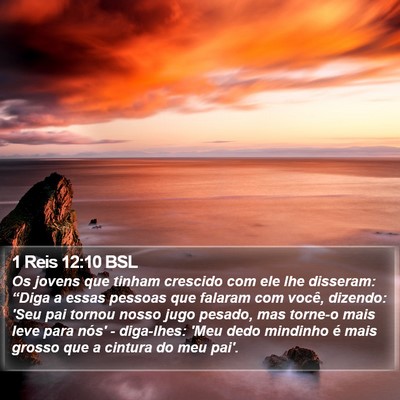 1 Reis 12:10 BSL Bible Verse Image