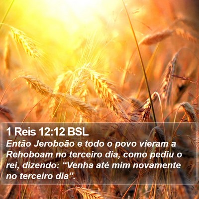 1 Reis 12:12 BSL Bible Verse Image
