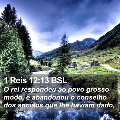 1 Reis 12:13 BSL Bible Verse Image