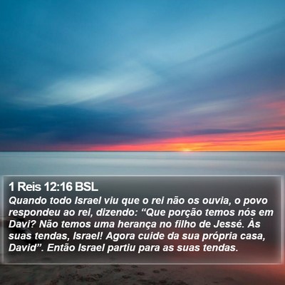 1 Reis 12:16 BSL Bible Verse Image