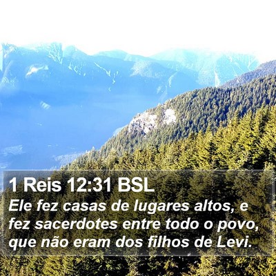 1 Reis 12:31 BSL Bible Verse Image