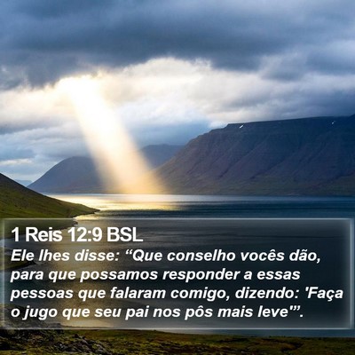 1 Reis 12:9 BSL Bible Verse Image