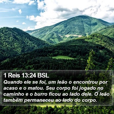 1 Reis 13:24 BSL Bible Verse Image