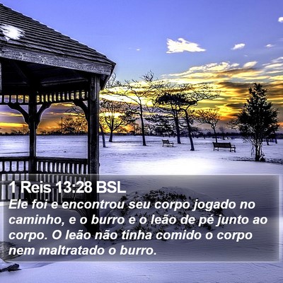 1 Reis 13:28 BSL Bible Verse Image