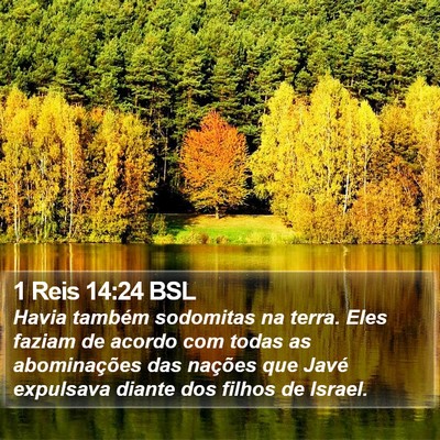1 Reis 14:24 BSL Bible Verse Image