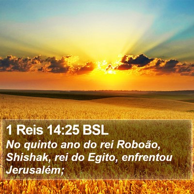 1 Reis 14:25 BSL Bible Verse Image