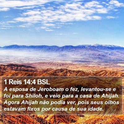 1 Reis 14:4 BSL Bible Verse Image