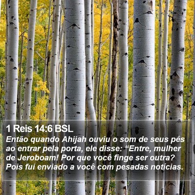 1 Reis 14:6 BSL Bible Verse Image