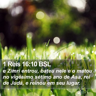 1 Reis 16:10 BSL Bible Verse Image