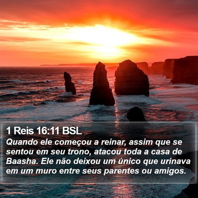 1 Reis 16:11 BSL Bible Verse Image