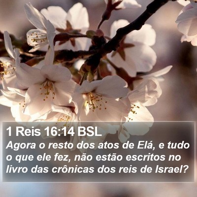 1 Reis 16:14 BSL Bible Verse Image