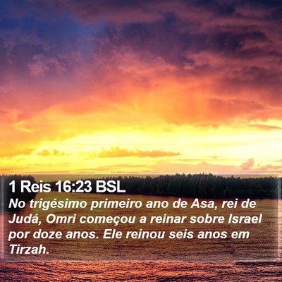 1 Reis 16:23 BSL Bible Verse Image