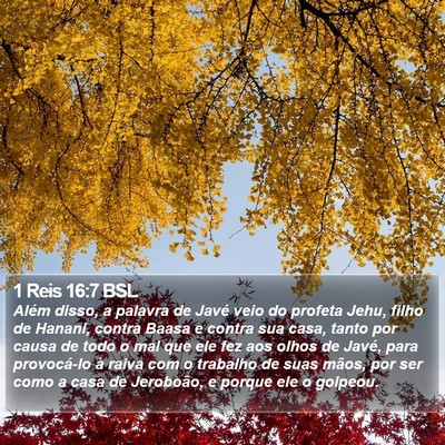 1 Reis 16:7 BSL Bible Verse Image