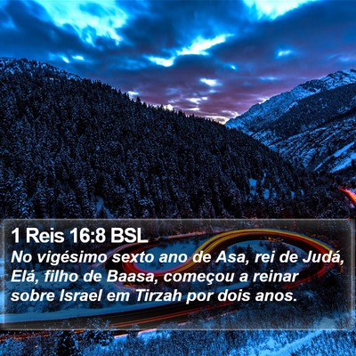 1 Reis 16:8 BSL Bible Verse Image