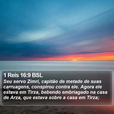 1 Reis 16:9 BSL Bible Verse Image