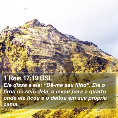 1 Reis 17:19 BSL Bible Verse Image