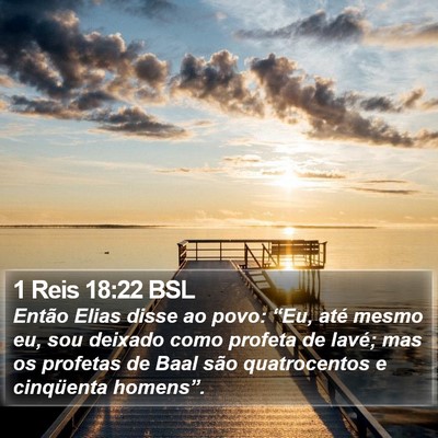 1 Reis 18:22 BSL Bible Verse Image