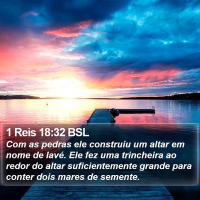 1 Reis 18:32 BSL Bible Verse Image
