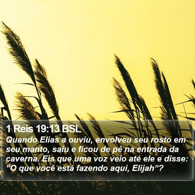 1 Reis 19:13 BSL Bible Verse Image