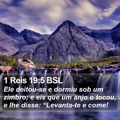 1 Reis 19:5 BSL Bible Verse Image