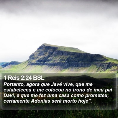 1 Reis 2:24 BSL Bible Verse Image