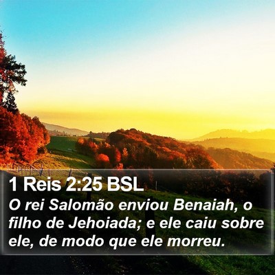 1 Reis 2:25 BSL Bible Verse Image