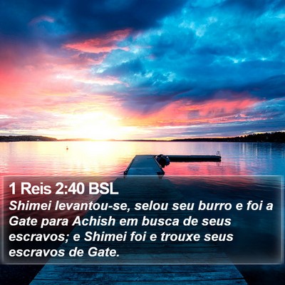 1 Reis 2:40 BSL Bible Verse Image