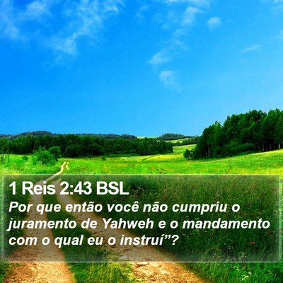 1 Reis 2:43 BSL Bible Verse Image