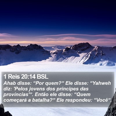 1 Reis 20:14 BSL Bible Verse Image