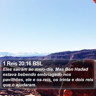 1 Reis 20:16 BSL Bible Verse Image