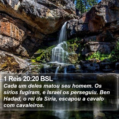 1 Reis 20:20 BSL Bible Verse Image
