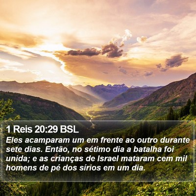 1 Reis 20:29 BSL Bible Verse Image