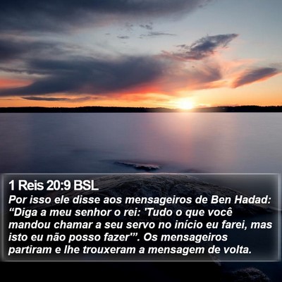 1 Reis 20:9 BSL Bible Verse Image