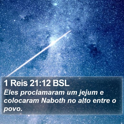 1 Reis 21:12 BSL Bible Verse Image