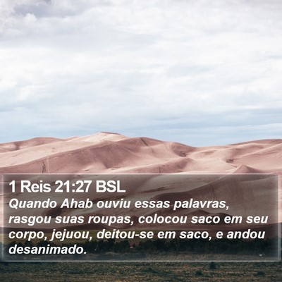 1 Reis 21:27 BSL Bible Verse Image