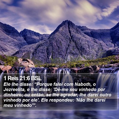 1 Reis 21:6 BSL Bible Verse Image