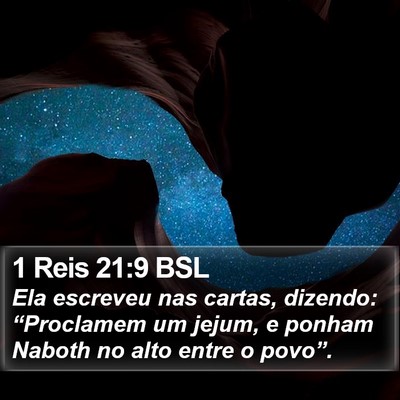 1 Reis 21:9 BSL Bible Verse Image