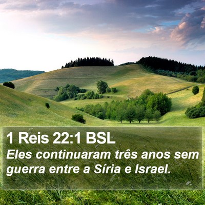 1 Reis 22:1 BSL Bible Verse Image