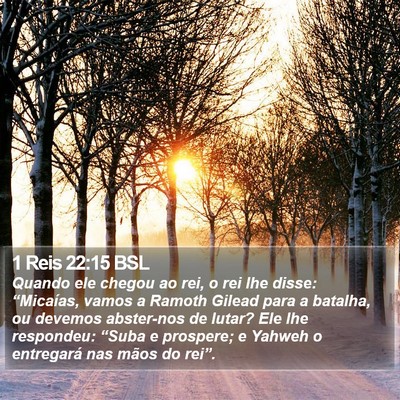 1 Reis 22:15 BSL Bible Verse Image