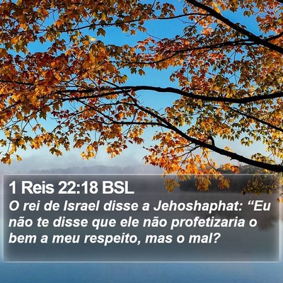 1 Reis 22:18 BSL Bible Verse Image