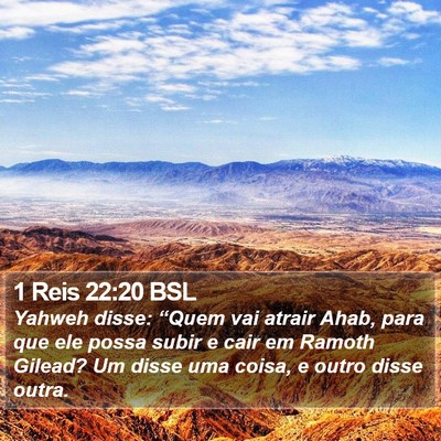 1 Reis 22:20 BSL Bible Verse Image
