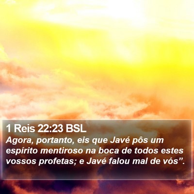 1 Reis 22:23 BSL Bible Verse Image
