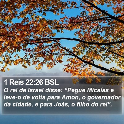 1 Reis 22:26 BSL Bible Verse Image