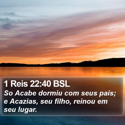 1 Reis 22:40 BSL Bible Verse Image