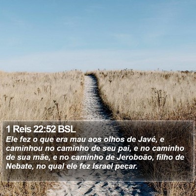 1 Reis 22:52 BSL Bible Verse Image