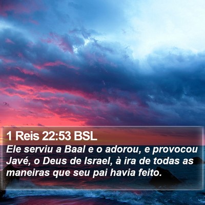 1 Reis 22:53 BSL Bible Verse Image