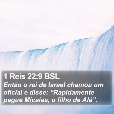 1 Reis 22:9 BSL Bible Verse Image