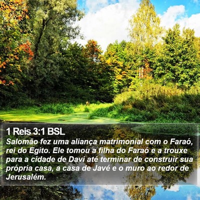1 Reis 3:1 BSL Bible Verse Image